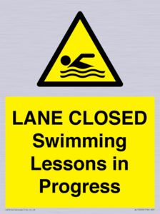 LANE CLOSED Swimming Lessons in Progress